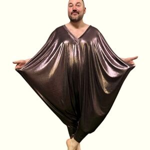 Biddell Gold Lamé Playsuit